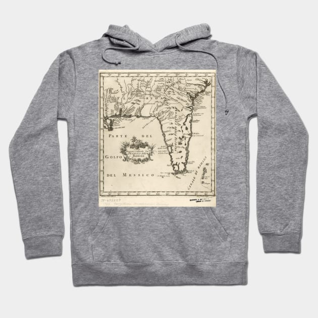 Vintage Map of Florida (1763) 2 Hoodie by Bravuramedia